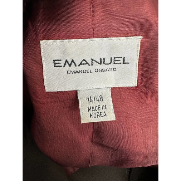 Emanuel Ungaro vintage brown three button blazer size 14 - Picture 4 of 8